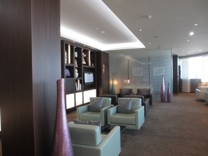 Etihad First class lounge seating area in Paris, Charles de Gaulle airport