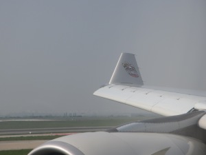 wing tips on an Etihad plane