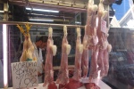Display of rabbits in the Athens meat market