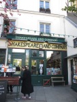 Entrance to Shakespeare & Co bookshop in Paris