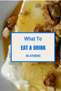 greek yoghurt on a white plate served with honey and walnuts on top